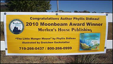 The Little Manger Mouse Moonbeam Award Sign